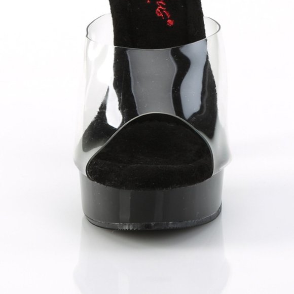 Platform Clear Comfort Width High Heel Shoes - Picture 4 of 5